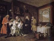 William Hogarth Group painting fashionable marriage of the dead countess Sweden oil painting artist